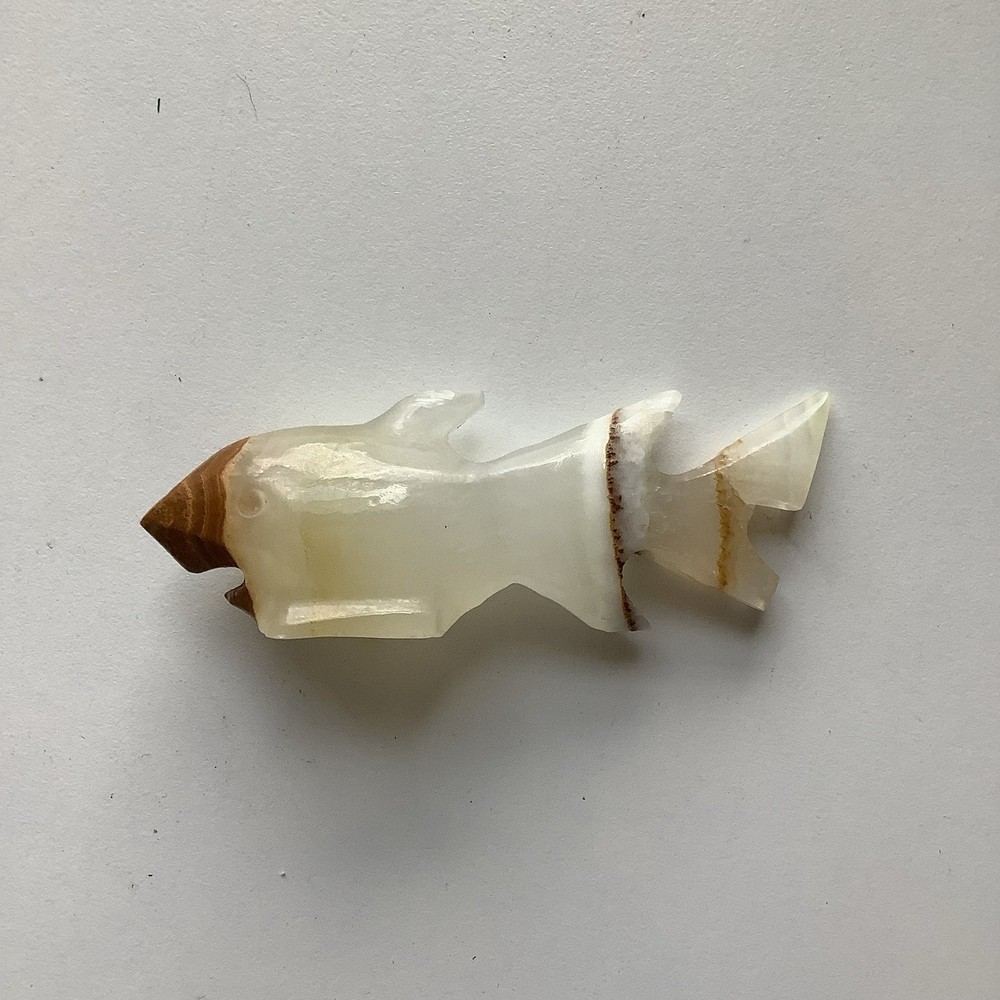 Carved Stone Fish Made Onyx Or Agate