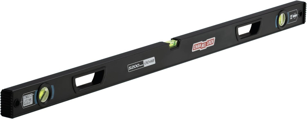 CHANNELLOCK 48-Inch, Professional-Grade Aluminum Box Level with Solid Block Acry