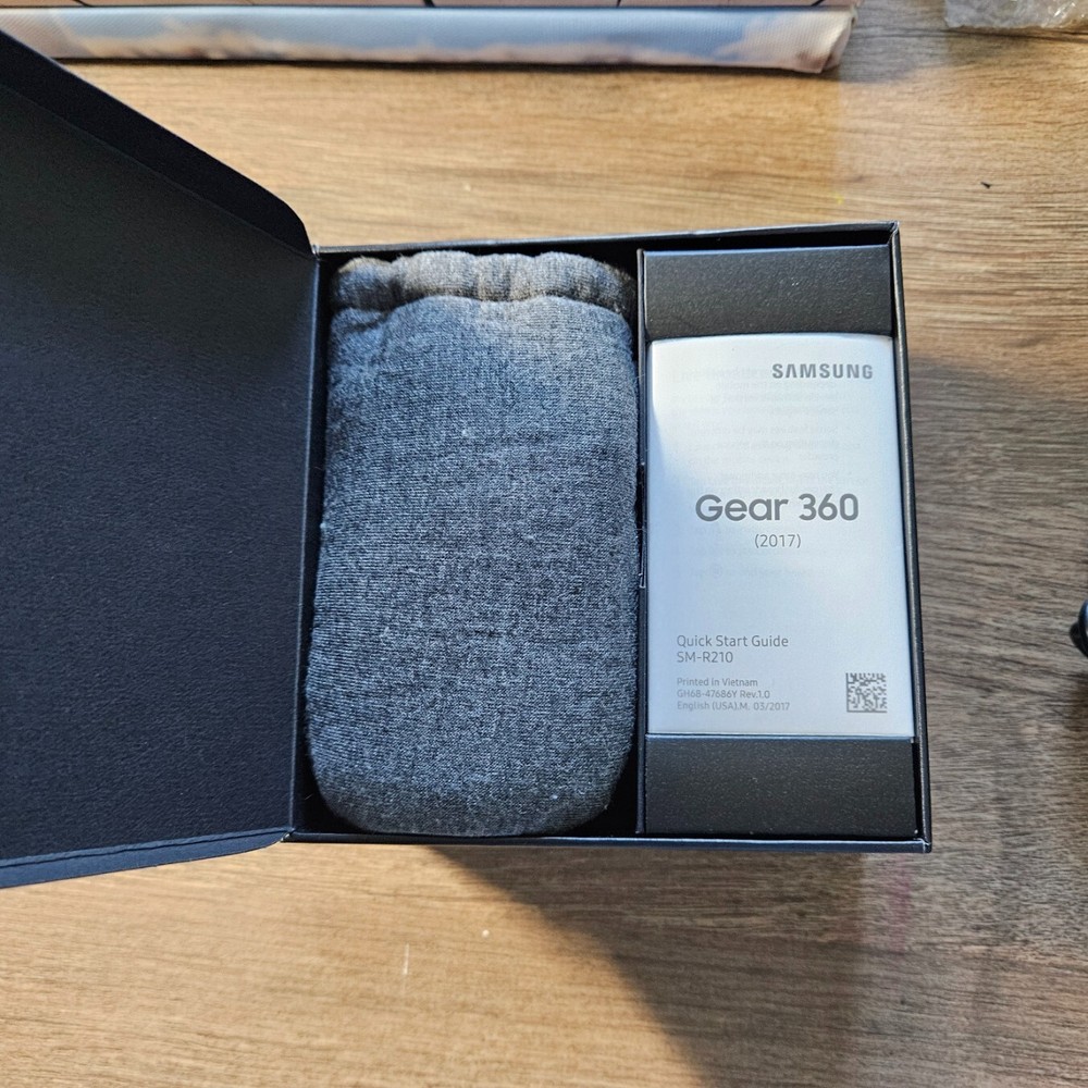 Assorted Photography Equipment: Filters, Remote Shutter Trigger; Gear 360 Camera