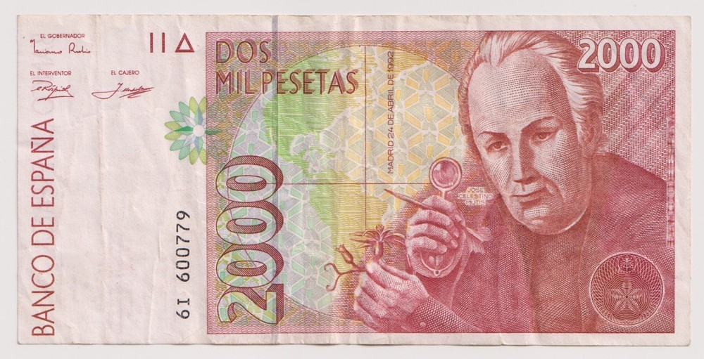 Spain 2,000 Festas, year 1992 Banknotes