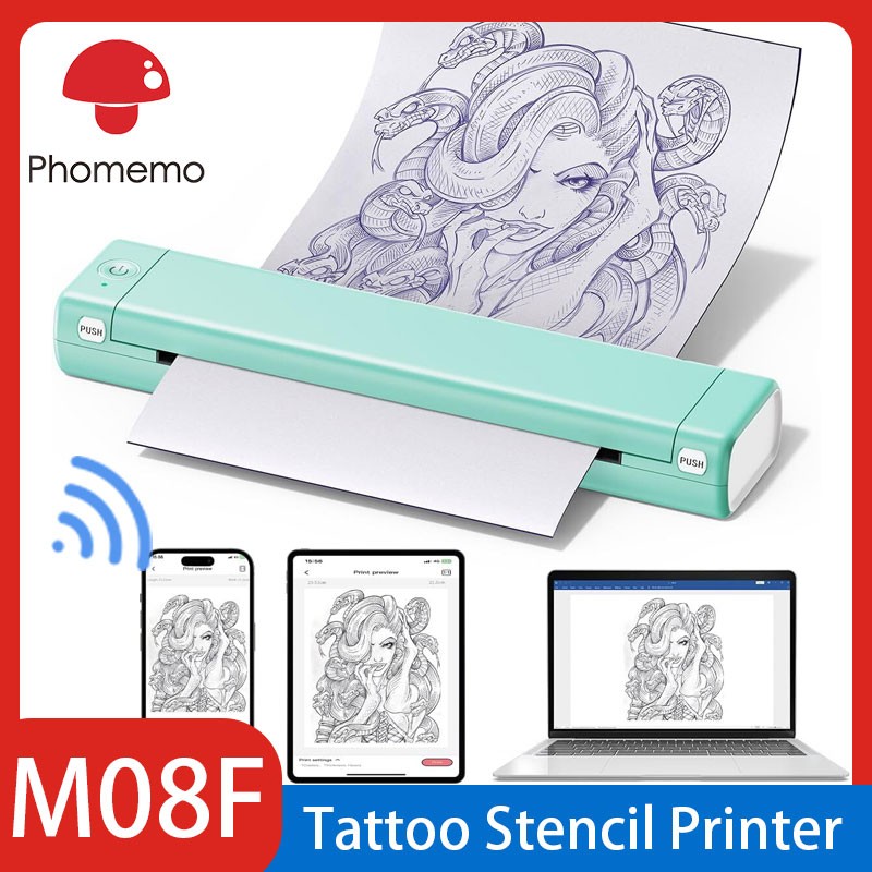Phomemo M08F Tattoo Stencil Printer Thermal Wireless Tattoo Transfer printer new