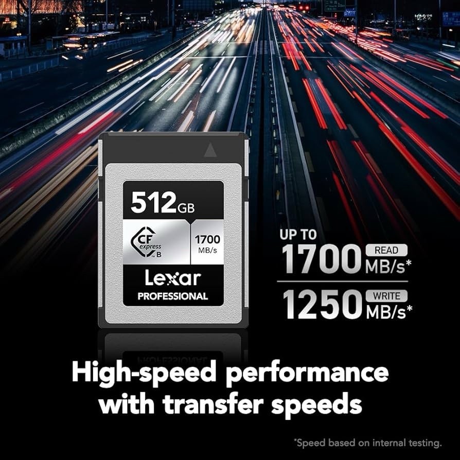 Lexar 512GB Professional Silver SE CFexpress Type B 512GB, Silver/Black