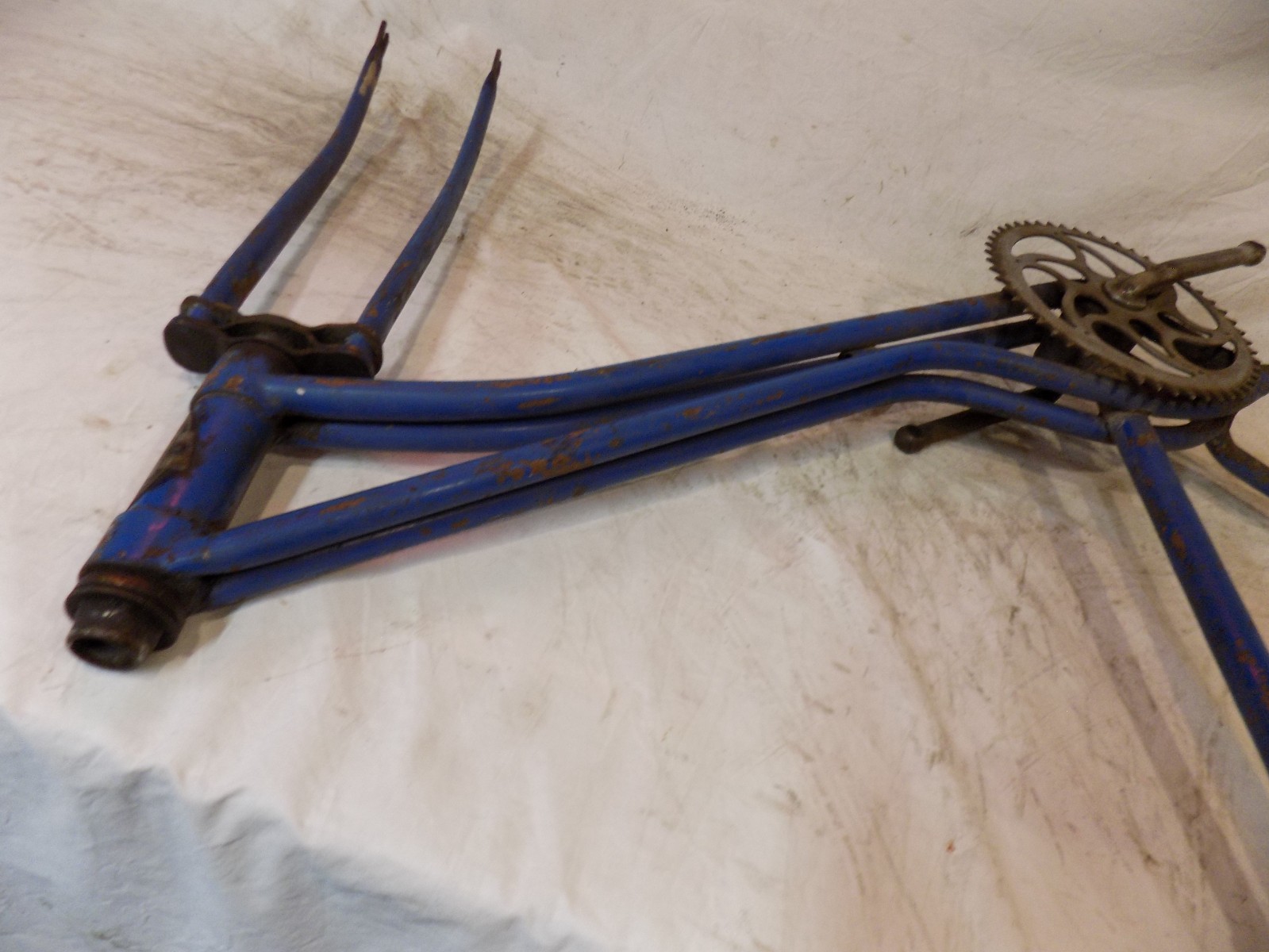 PREWAR CWC HAWTHORNE 4-BAR BICYCLE FRAME FORKS HEADBADGE MONARK 5-BAR 1930S