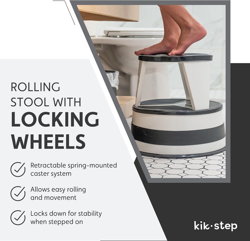 Cramer Kik Step Steel Two Step Stool - 350 lbs Capacity (Silvertone)