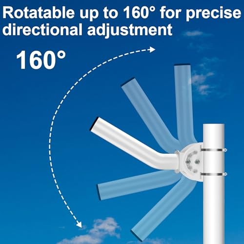 Universal Antenna Mount, 12" Adjustable J Pole Mounting with Weather White