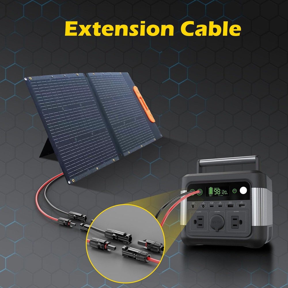 OWINUSTECH 16Ft SolarCable SolarExtension Cable,10AWGSolar Panel Black&Red
