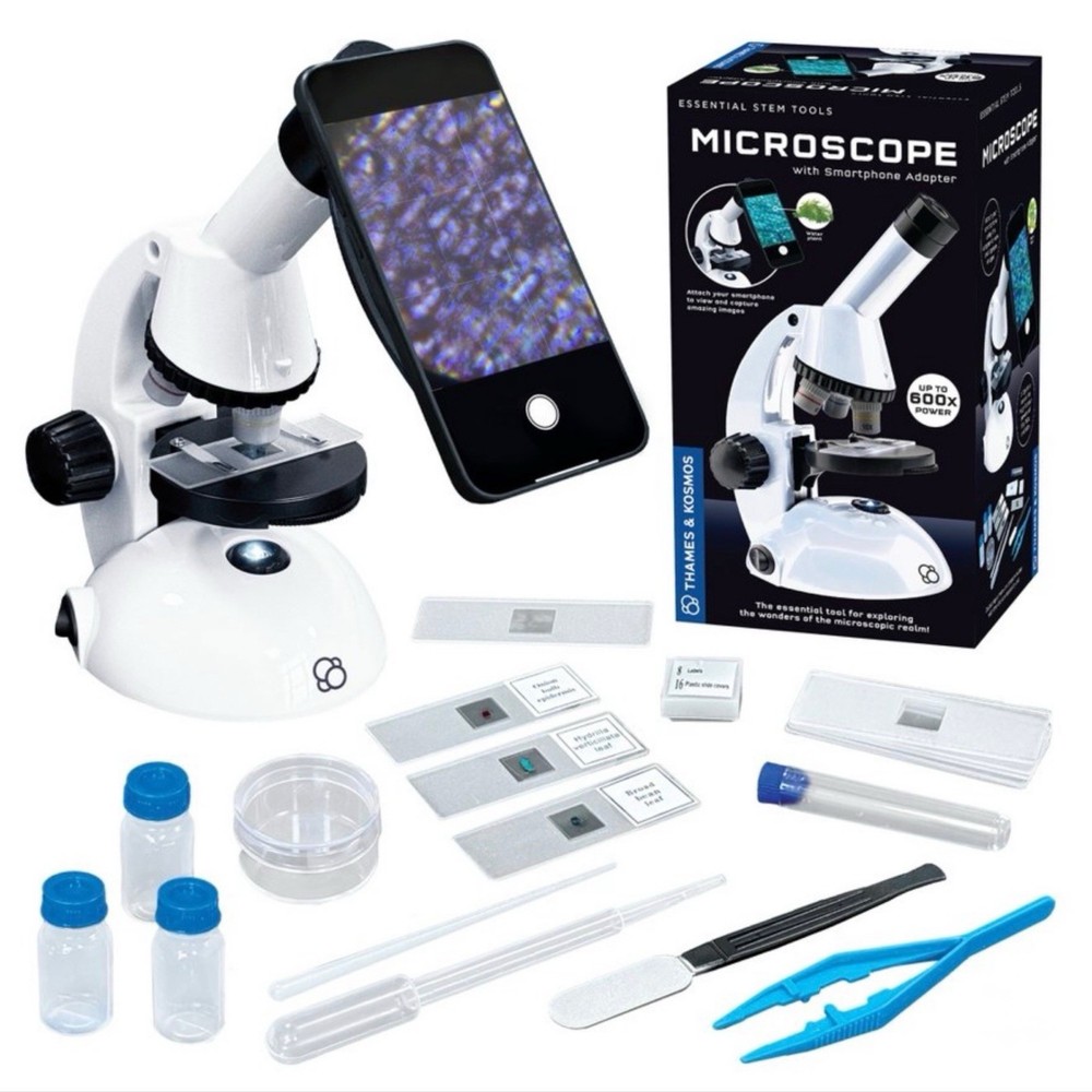 Thames & Kosmos Microscope Essential STEM Tool with Smartphone Adapter