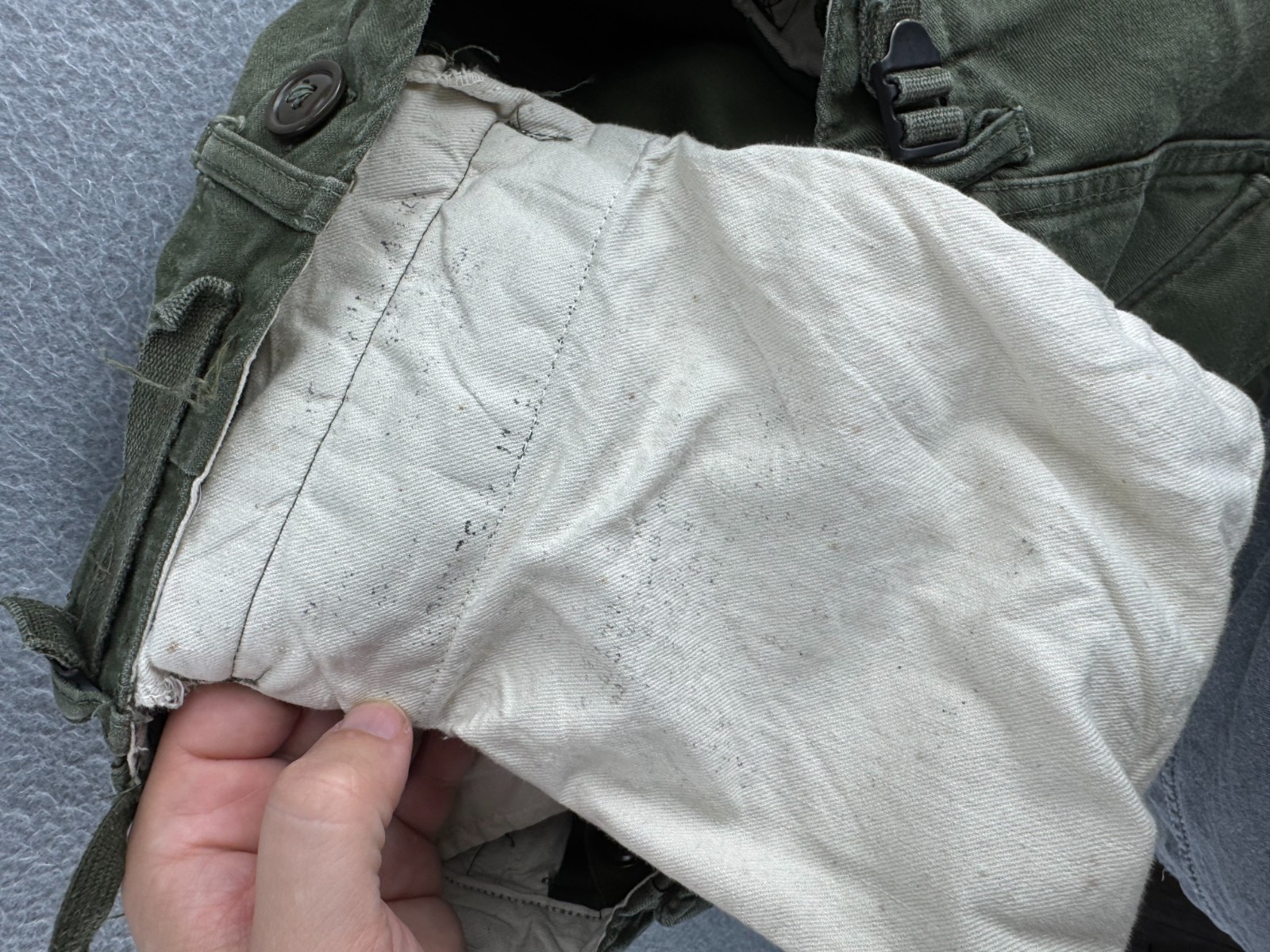 Vintage 50s Military Pants Mens 29x26 Korean War Cargo M-51 Field