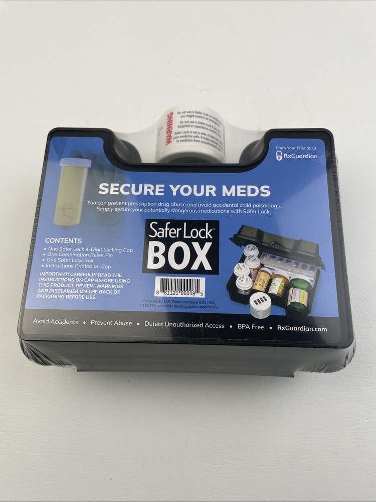 Safer Lock Box Secure Medication 4 Digital Changeable Combination Lock  NIP