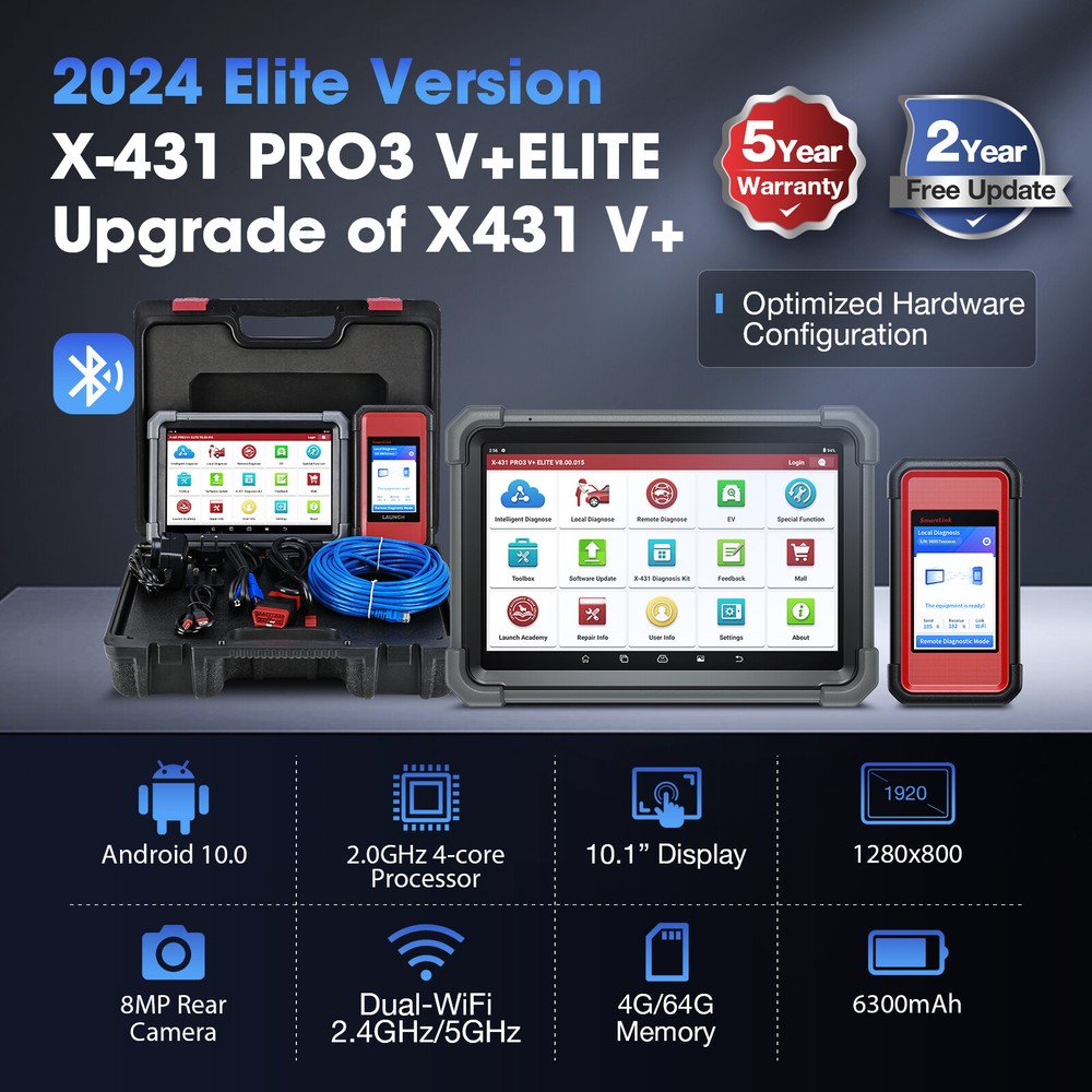 LAUNCH X431 PRO3S ELITE V+ 5.0 PRO5 Car Diagnostic Tool J2534 Programming Coding