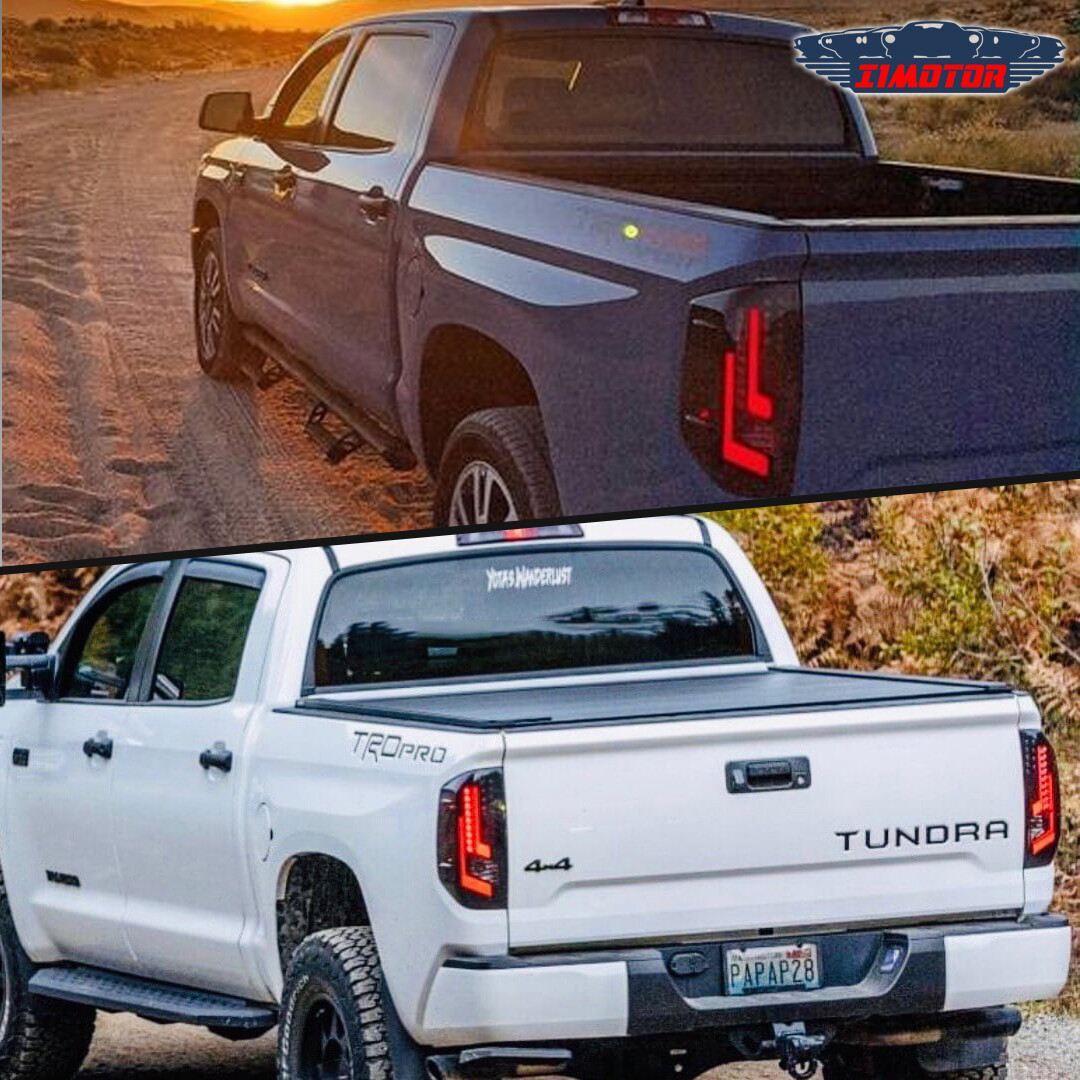 Smoke LEDFor 2014-2021 Toyota Tundra Tail Lights Brake Rear Lamps Left+Right