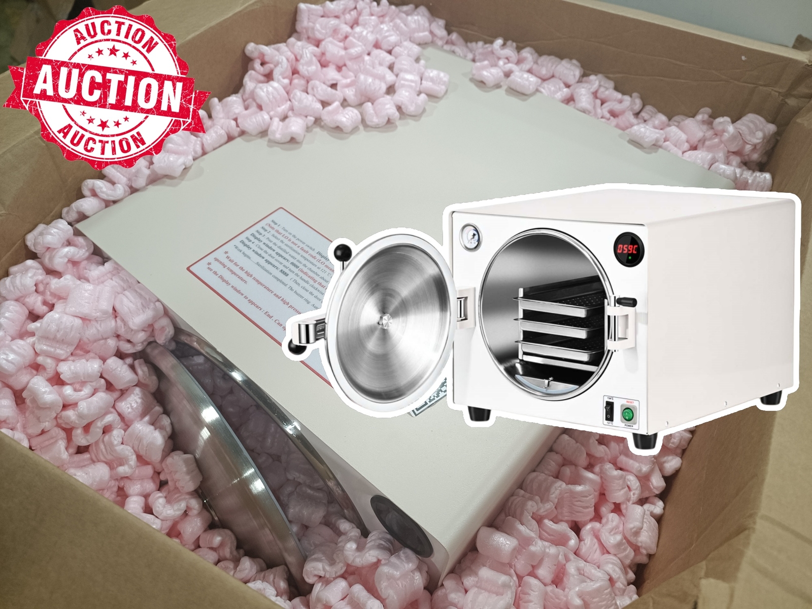 18L Dental Autoclave Steam Sterilizer 252℉ & 273℉ Surgical Medical Sterilization