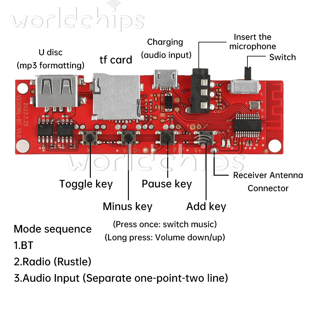 Multifunctional Bluetooth Audio Circuit Amplifier Board V96 DIY Bluetooth Module