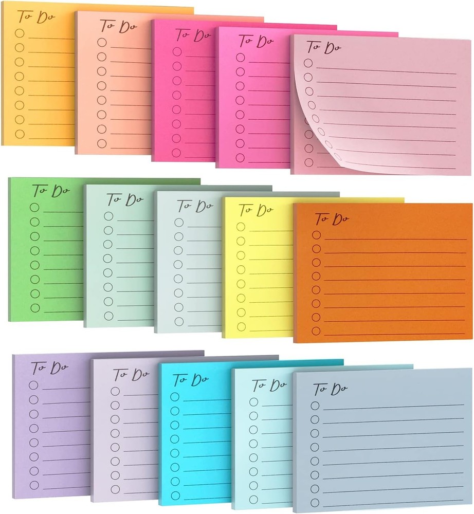 Lined Stiy Notes, 3", 750 Sheets, to Do List Notepad, Stiy Notes with
