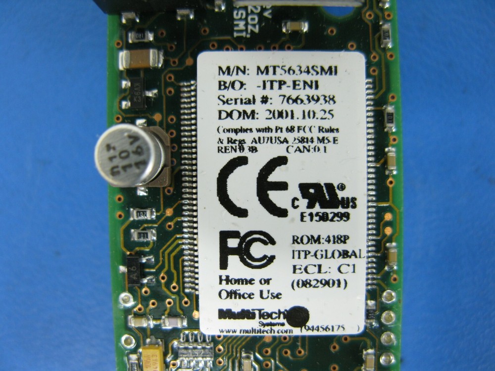 Multi-Tech MT5634SMI-ITP-ENI MT5634SMI Industrial Embedded Dial-up Socket Modem