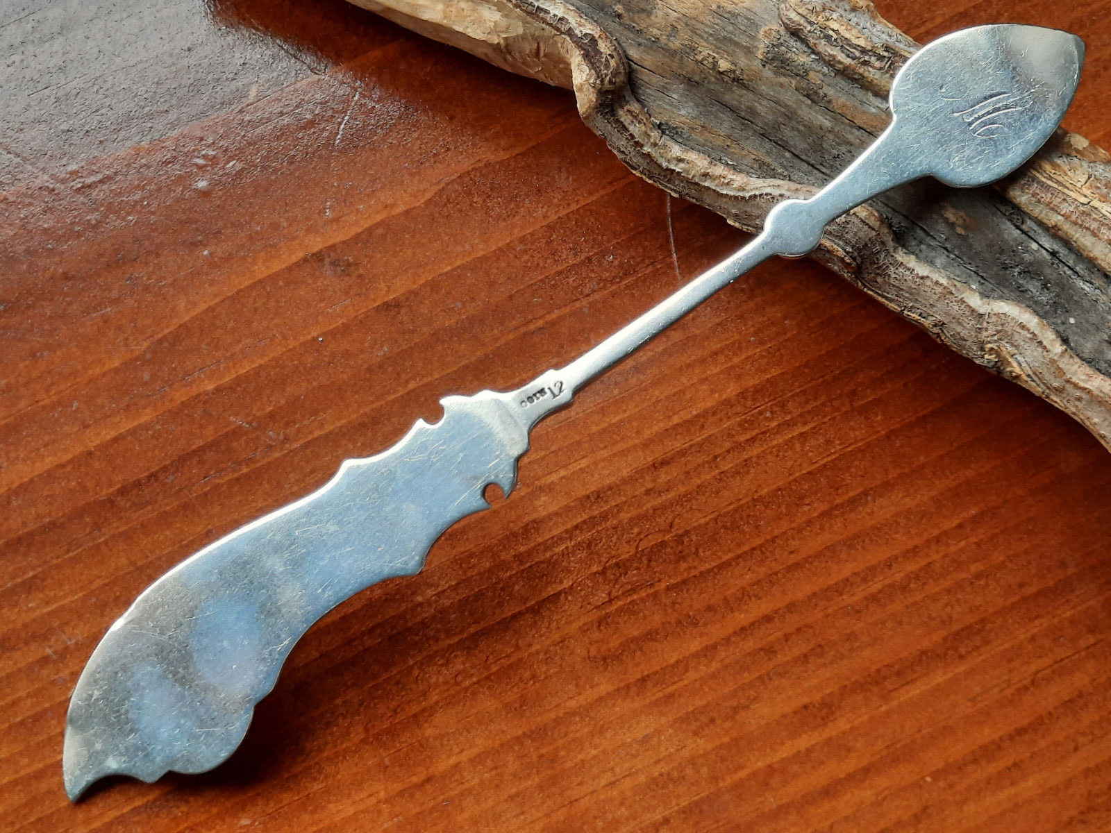 Coin Silver Knowles & Ladd Leaf & Berry Pickle Knife