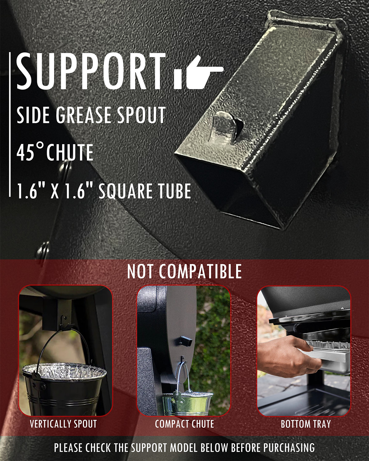 Upgraded Grease Bucket with Lid, Drip Bucket for Traeger, Pit Boss, Z Grills