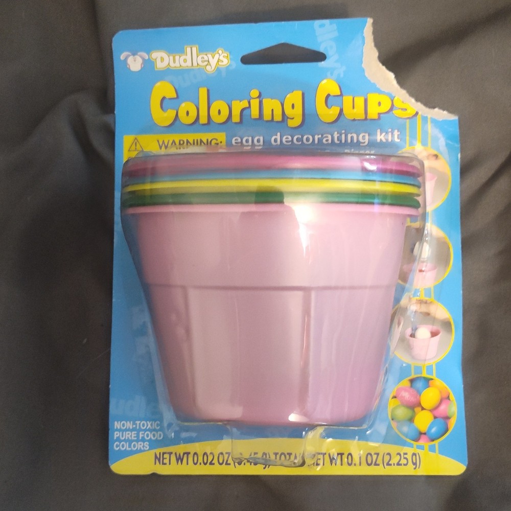 Dudley's Coloring Cups Egg Decorating Kit with Egg Dipper & Magic Crayon