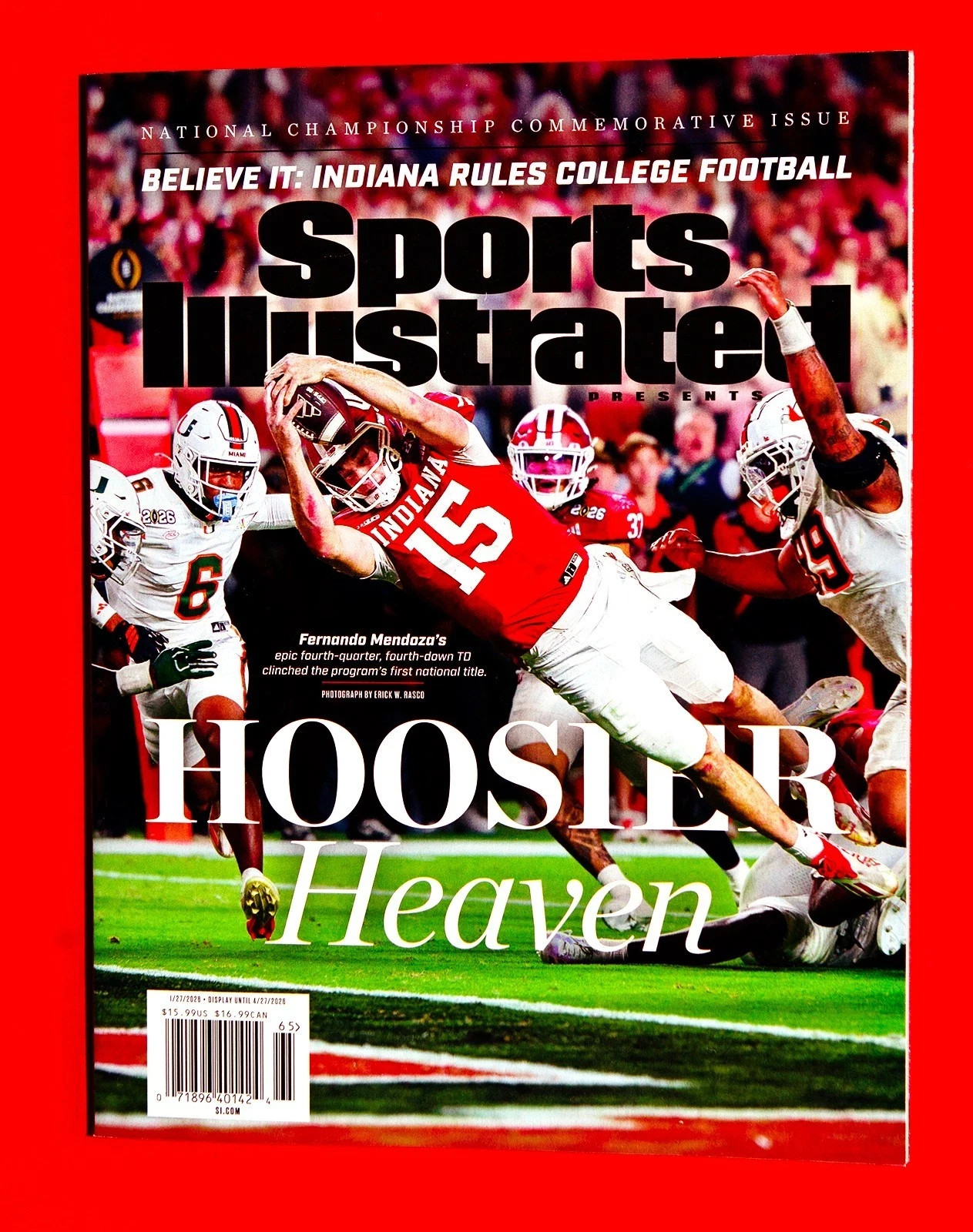 2026 INDIANA HOOSIERS SPORTS ILLUSTRATED Special PERFECT SEASON National Champs