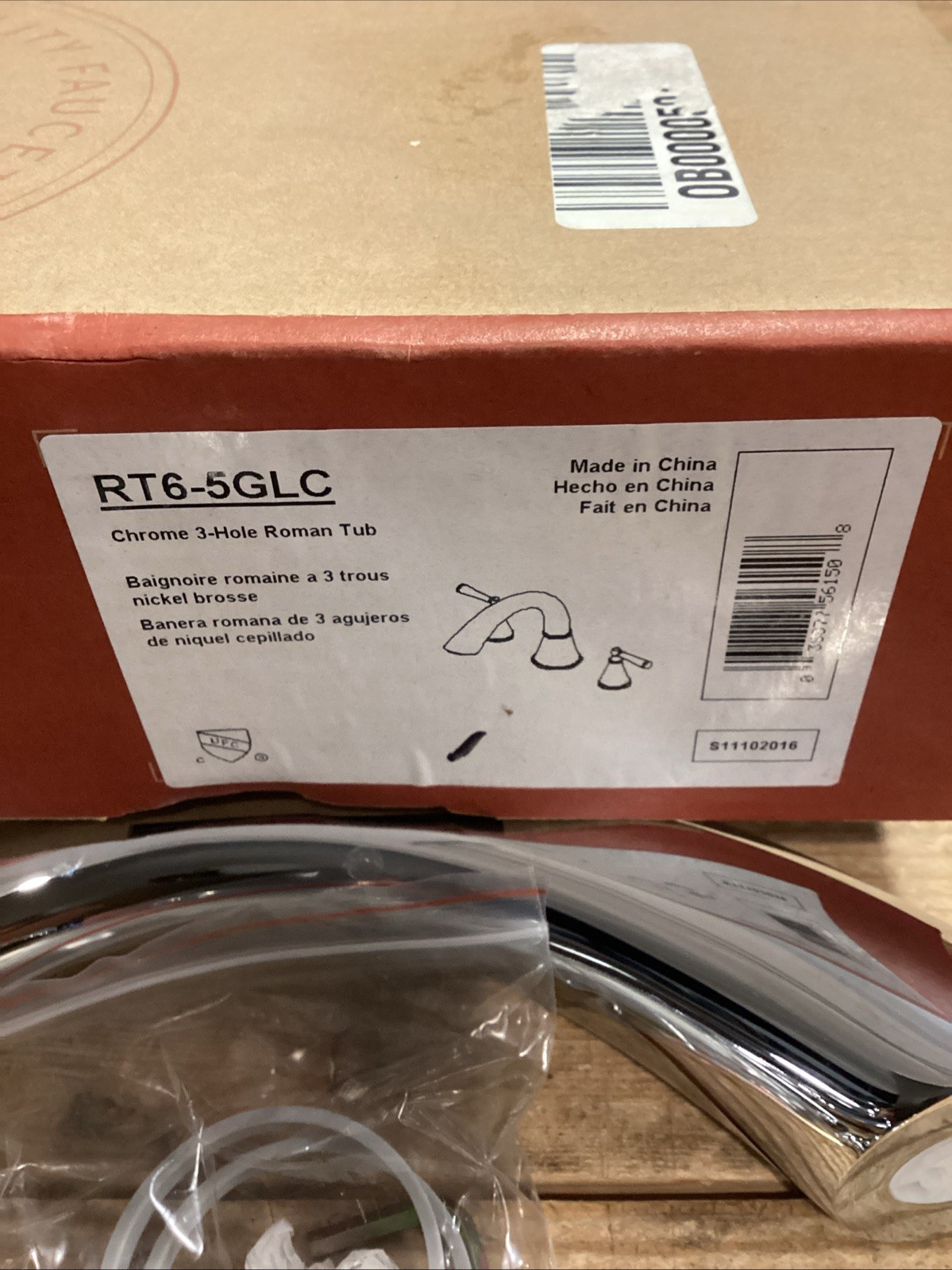 Pfister Saxton 2-Handle Deck-Mount Roman Tub Faucet Trim Kit Polished Chrome New