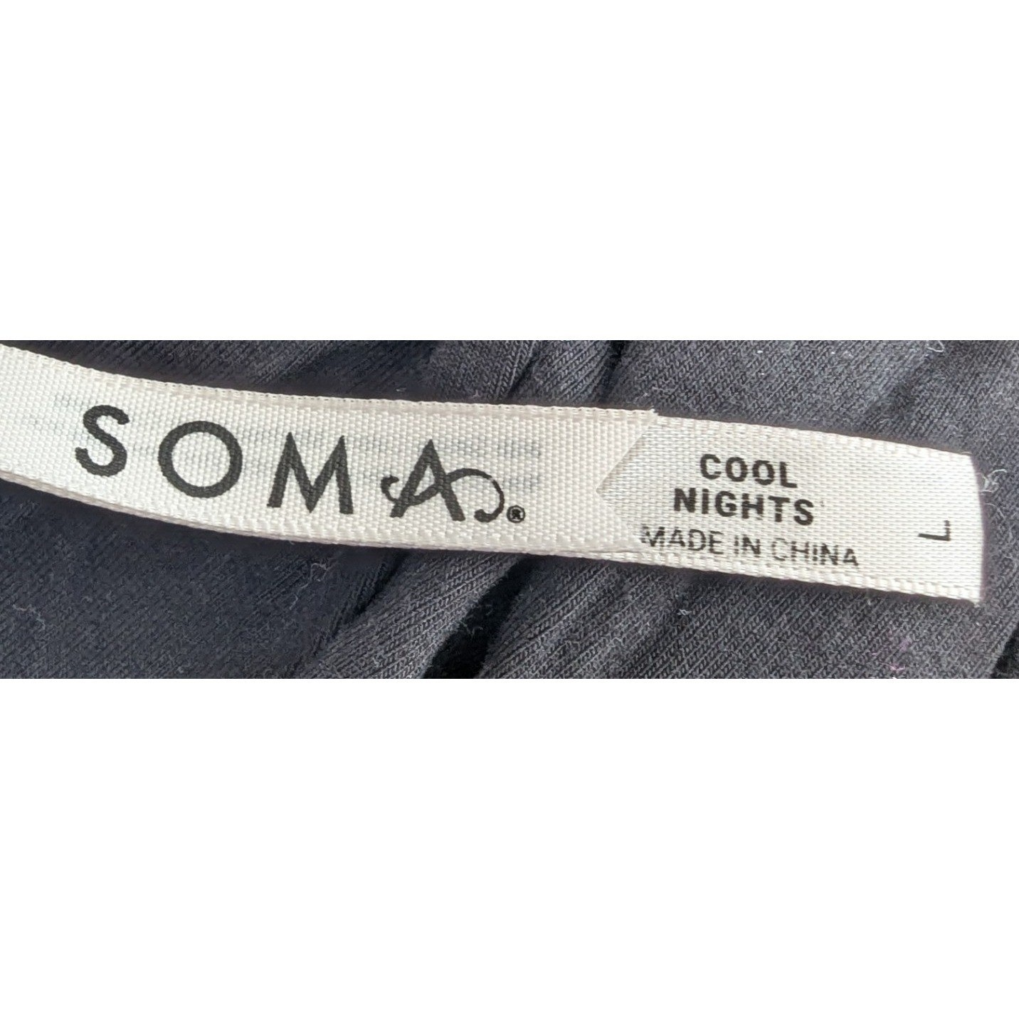 Soma Cool Nights Black Lace Trim Camisole Slip Dress Nightie Chemise Coquette L