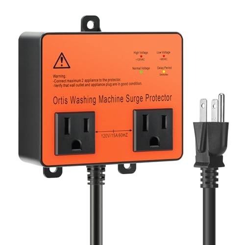 Washing Machine Surge Protector, Double Outlet Voltage Protector for Home