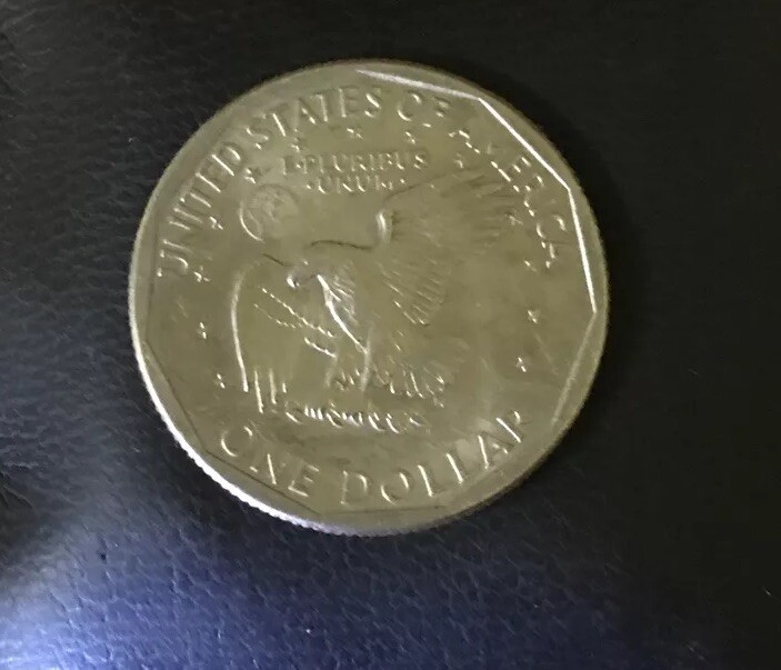 1979 S Susan B. Anthony Dollar *Errors* Filled In Mint Mark, FG, E Pluribus Dot