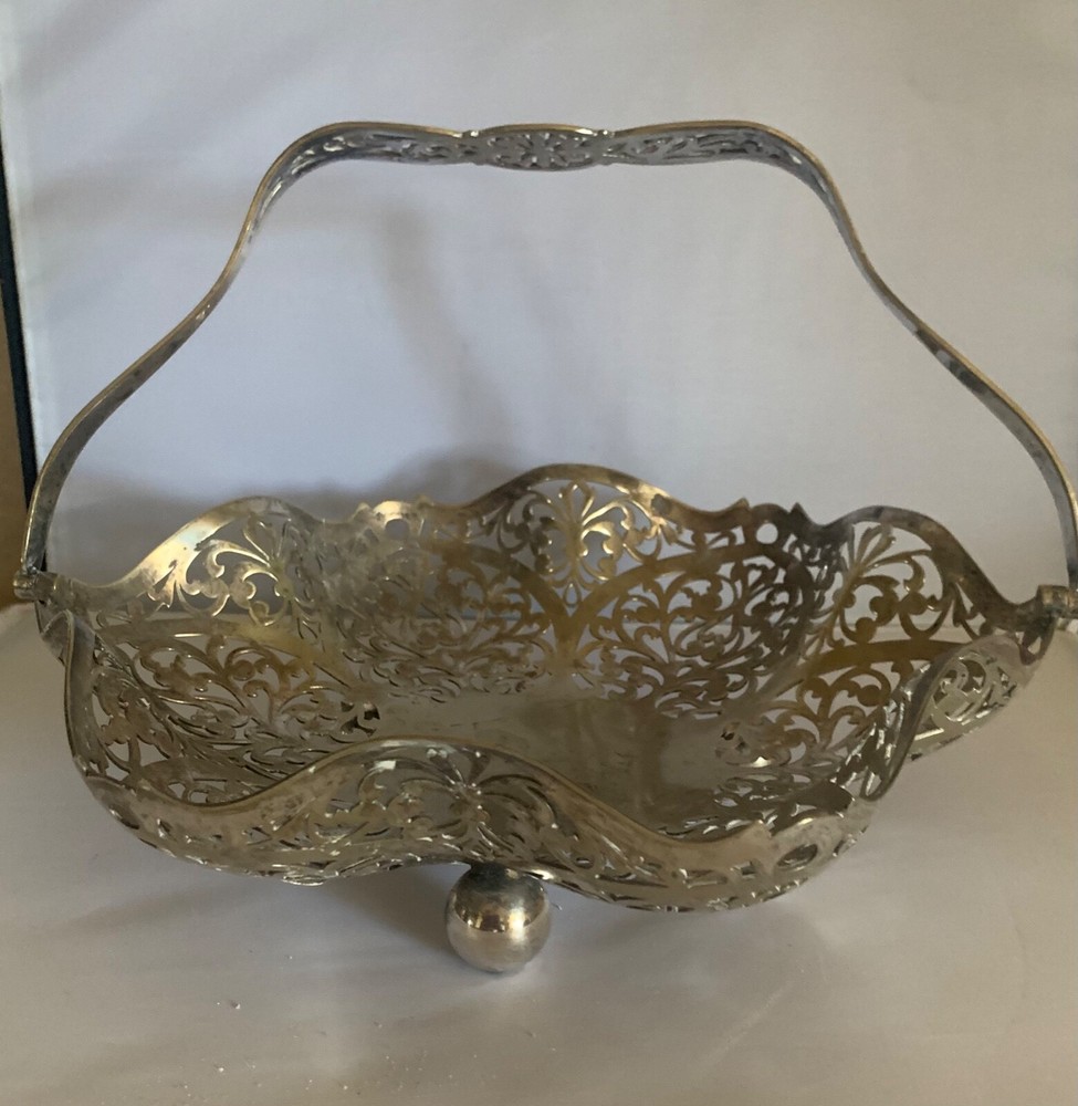 Antique French Silver Serving Basket