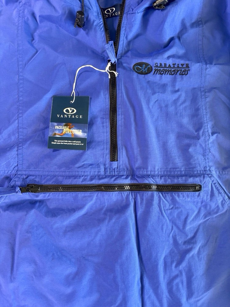 Creative Memories Coat Wind Breaker Jacket Size Medium Packable Pullover NWT