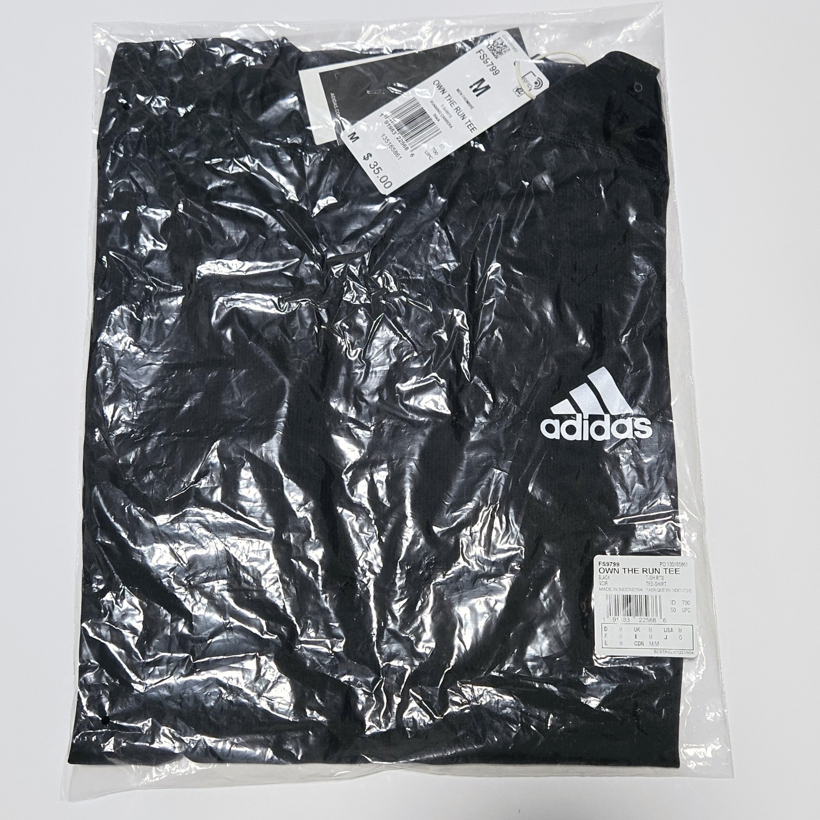 Adidas Men's Own the Run Tee Black/Reflective Silver