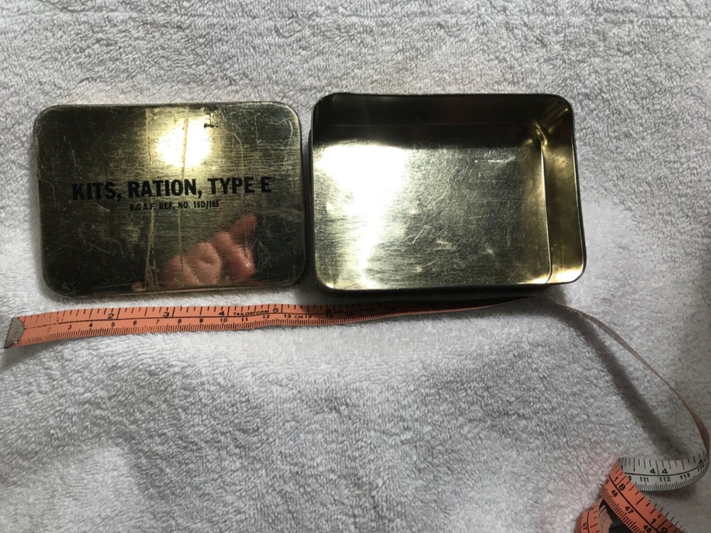 Kits, Ration, Type E RCAF Ref. No. 150/165 Tin