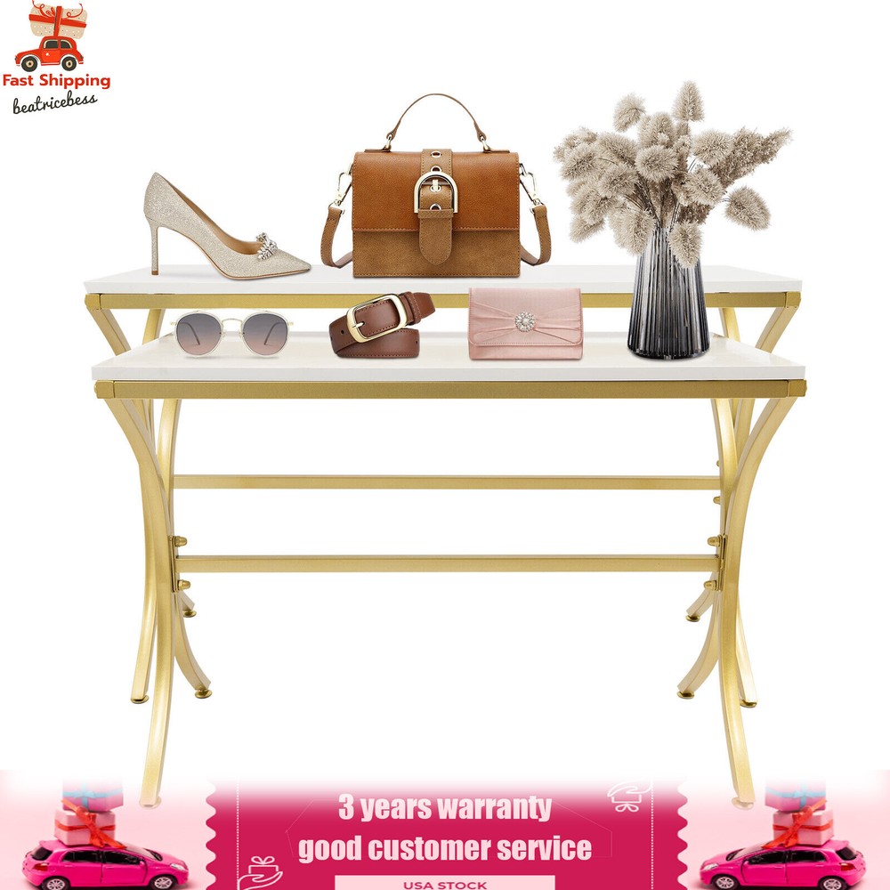 2pcs Handbag Display Stands Riser Shelf Storage Table Modern Nesting Tables hot
