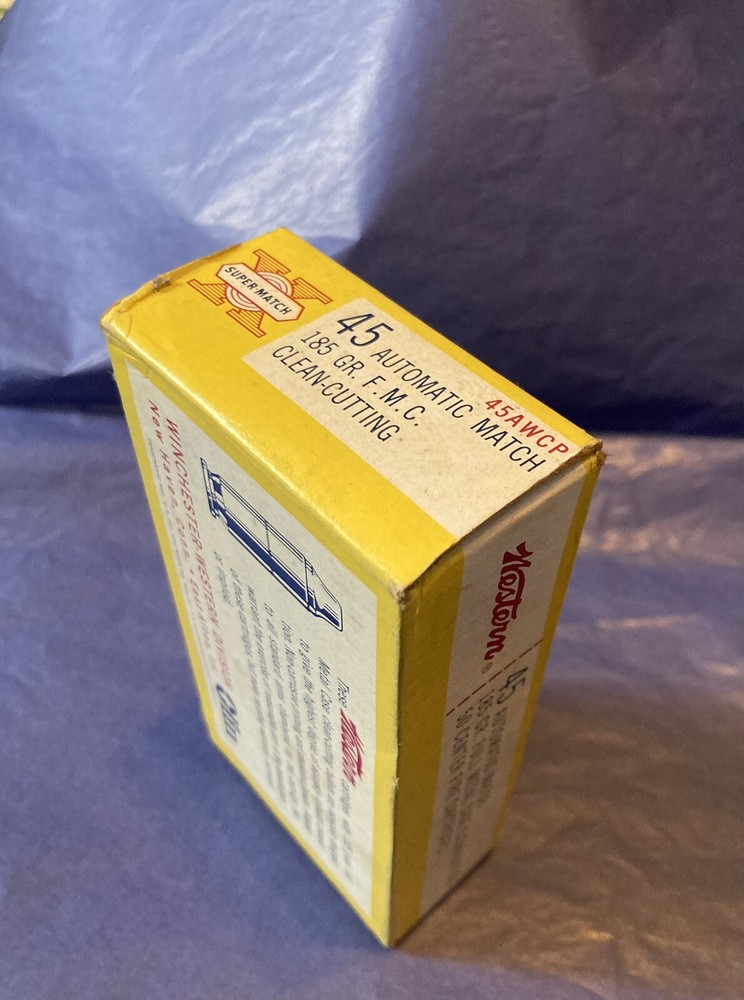 45 Ammo EMPTY Box WESTERN SUPER MATCH AUTOMATIC Clean Cutting