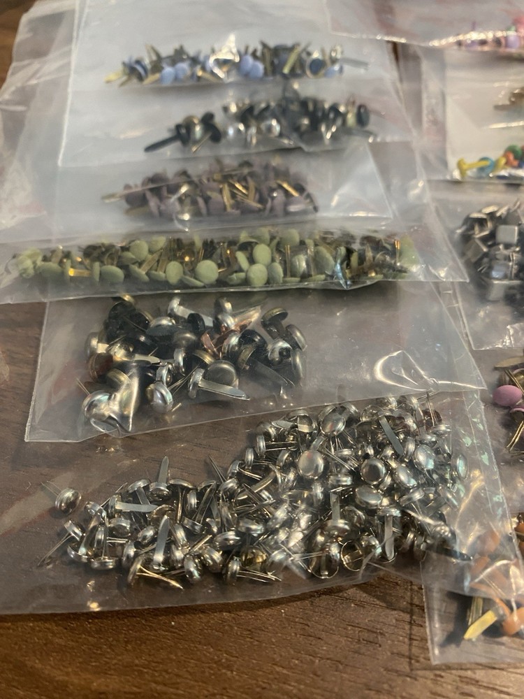 Assorted Tiny Brads For Crafting, Scrapbooking, Cardmaking, Etc.