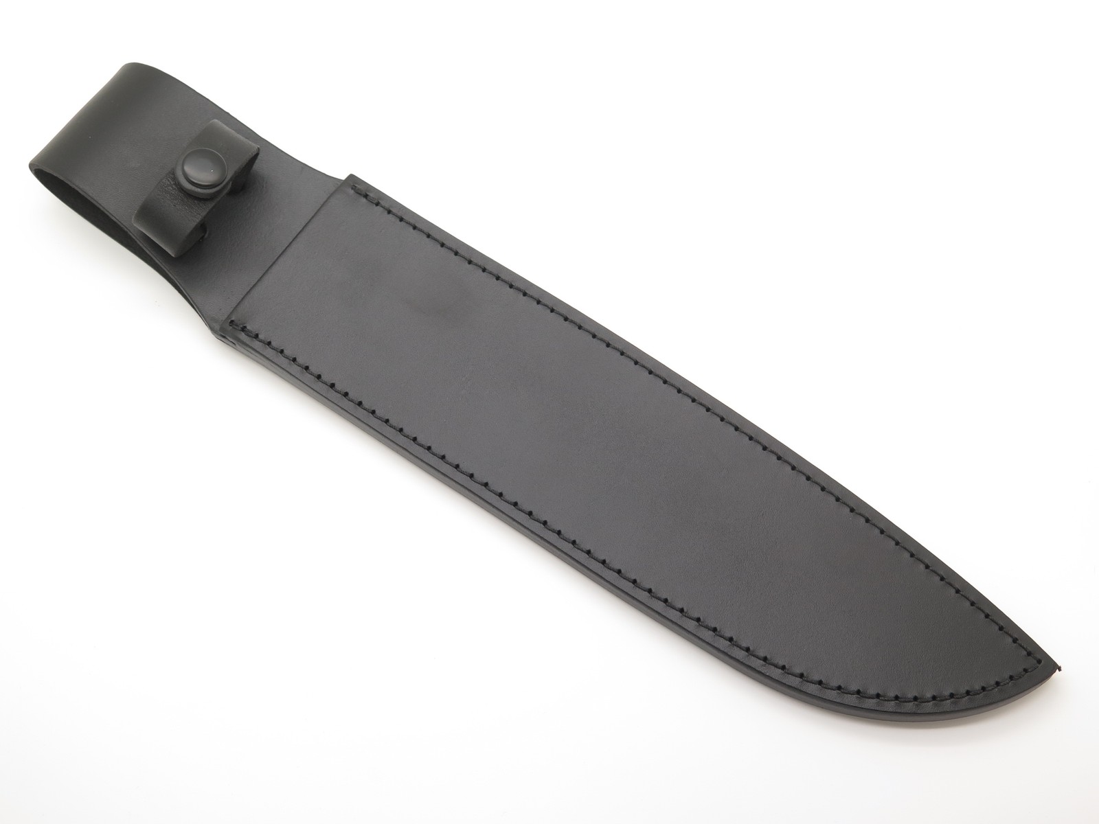 New Large Black Leather Fixed 10.5" Blade Bowie Hunting Camp Knife Sheath