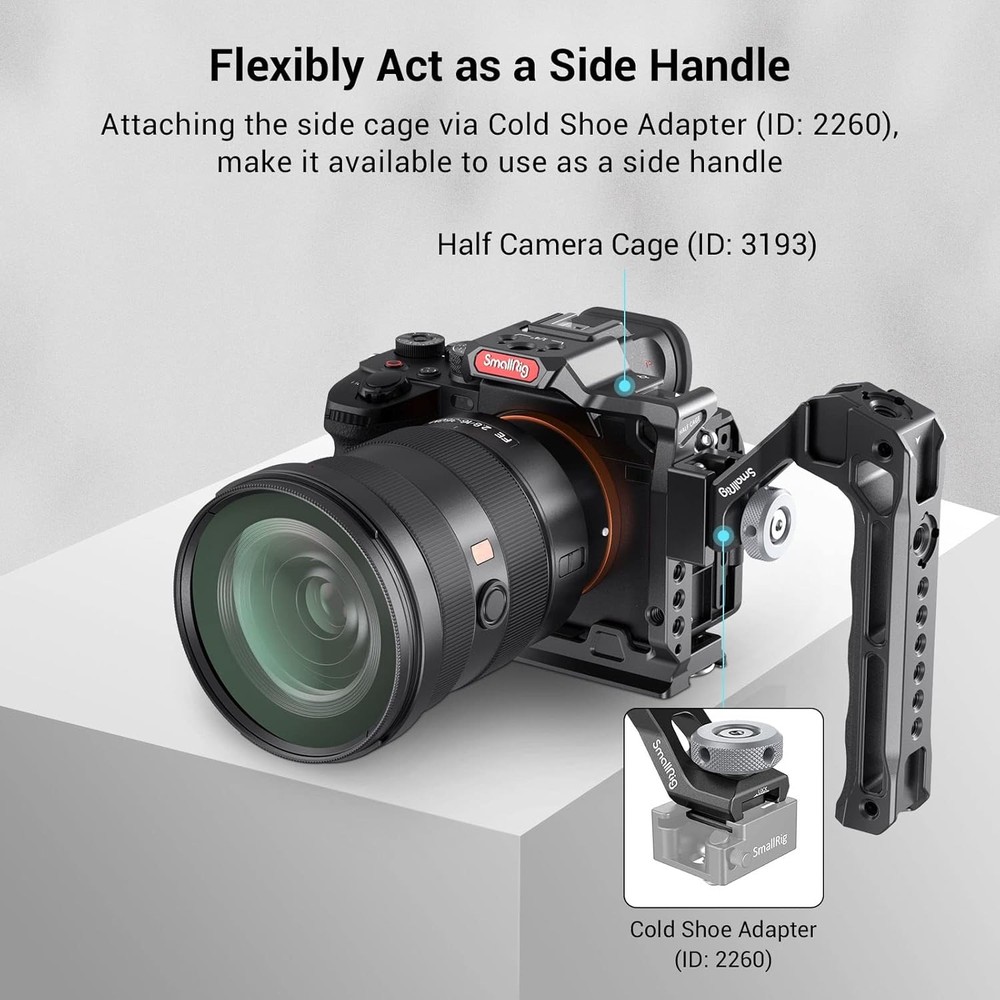 SmallRig Lightweight Top Handle, Grip for DSLR Camera Cage, Universal Handle wit