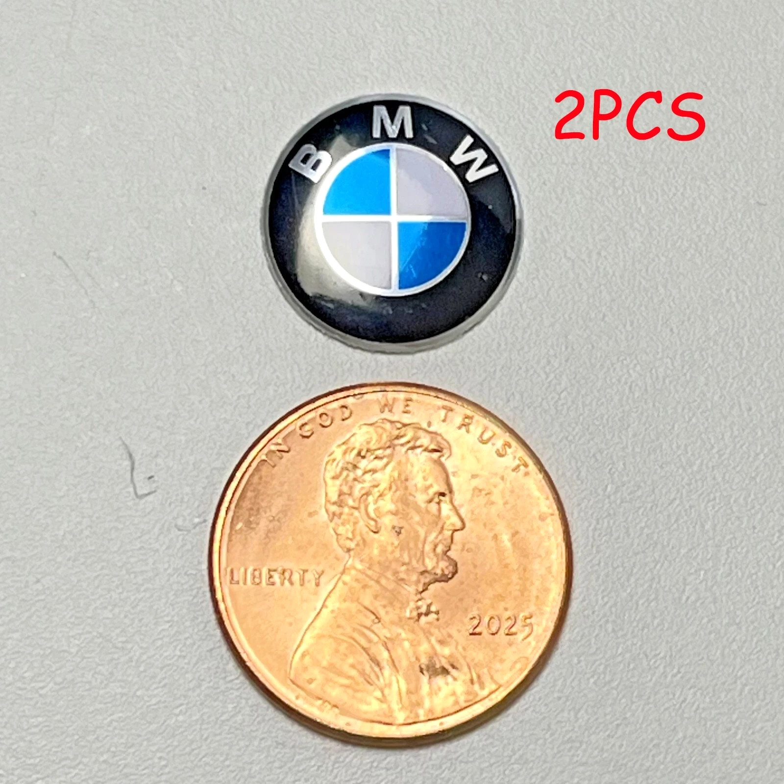 2Pcs x 11 MM Sticker Emblem Replacement Fit for BMW Key Fob Remote Badge