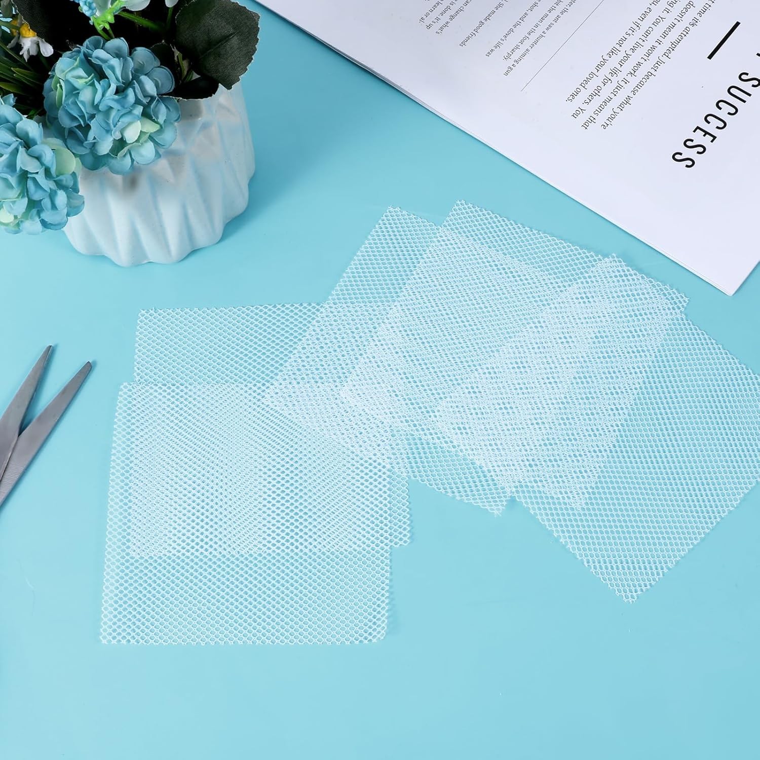 10 Sheets White PVC Fursuit Eye Mesh Waterproof Plastic Sheets for Cosplay Craft