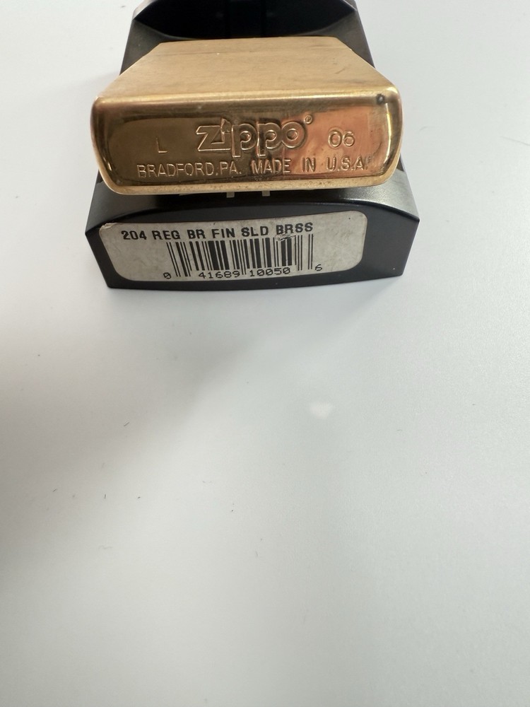 Solid Brass Zippo Lighter with Regular Brushed Finish 2006 Model - BNIB