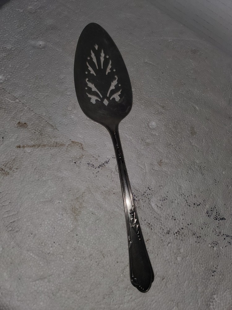 Oneida Silver Morning Rose Slotted Cake Pie Server 497505