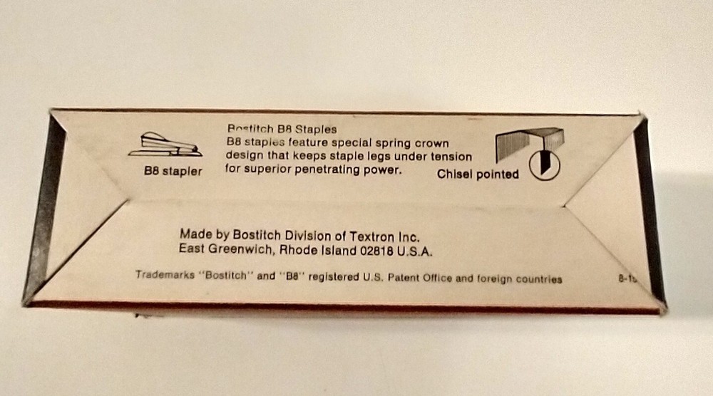 vintage bostitch staples B8 Chisel Pointed 10,000