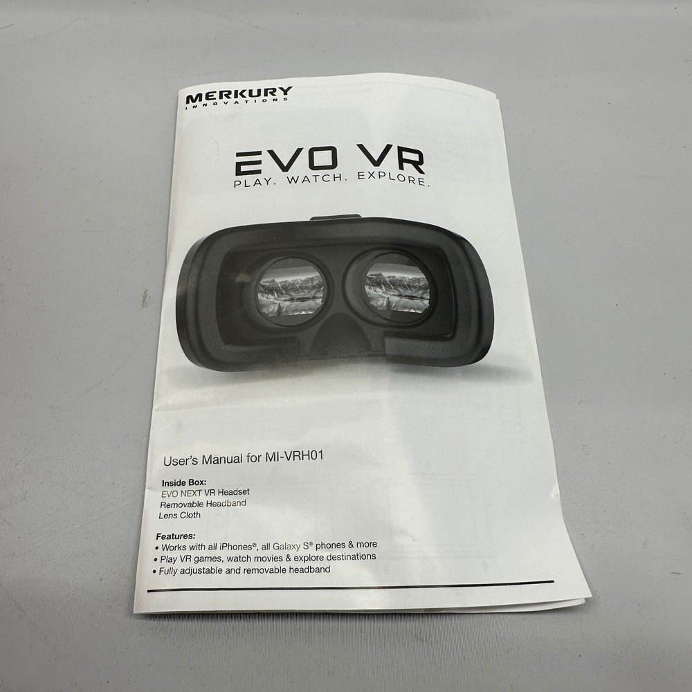 EVO NEXT VR Virtual Reality Headset Smartphone MI-VRH01-101 Android And iPhone