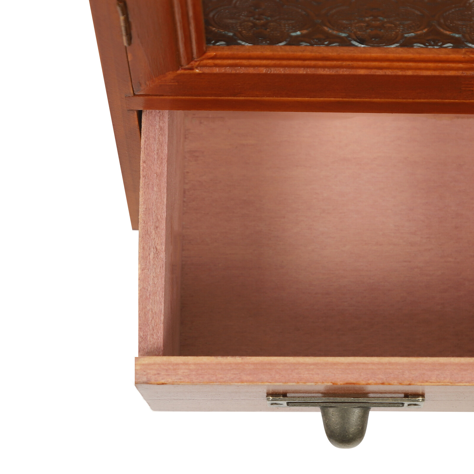 Wood Storage Cabinet, 2-tier Storage Cabinet with 2 drawers, Double Door Storage