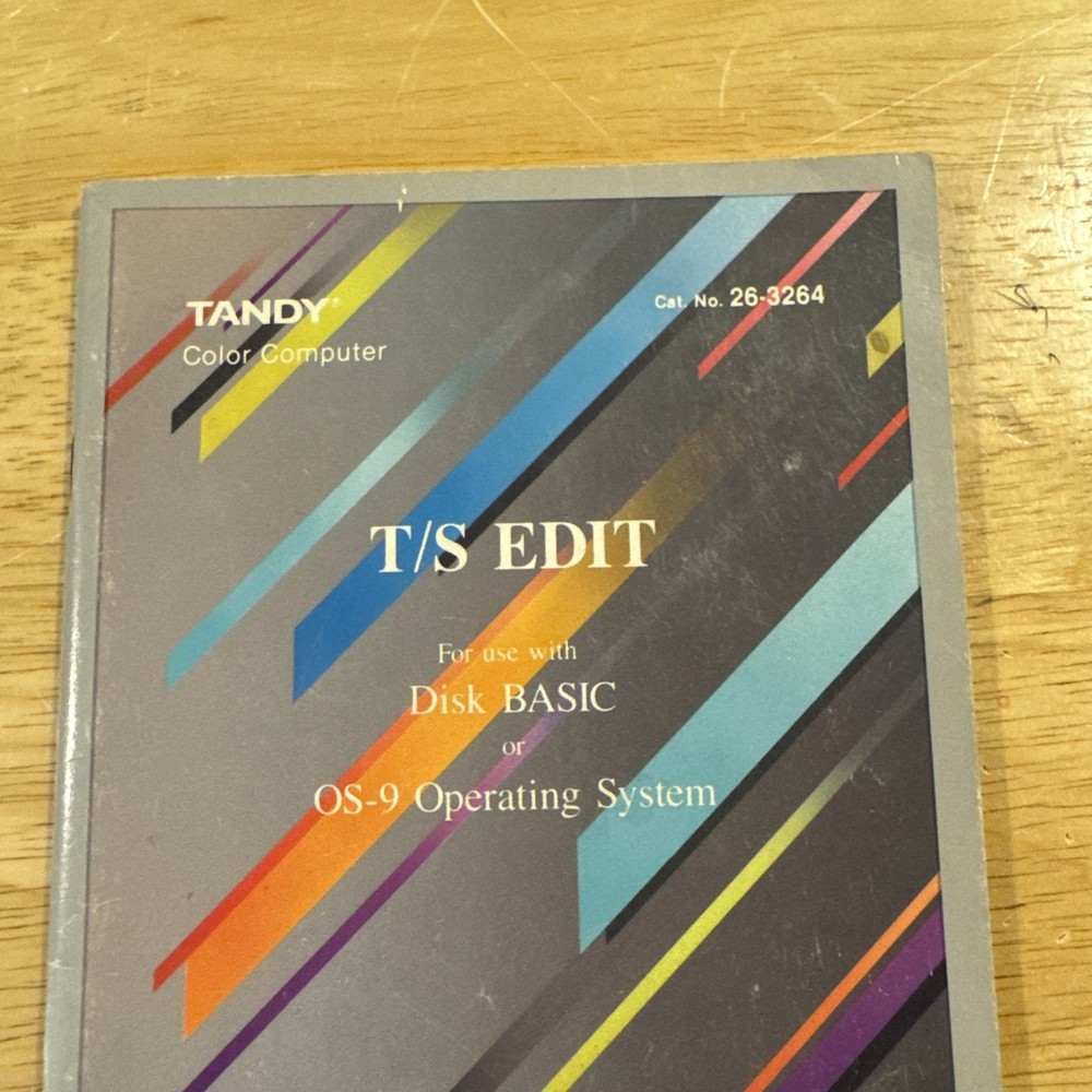 1984 Tandy Color Computer T/S Edit For Use With Disk Basic Or Os-9 System