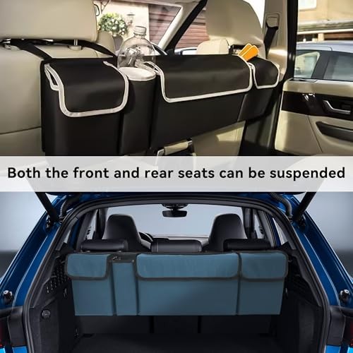 Car Trunk Organizer, Backseat Hanging Large Storage with Adjustable Red