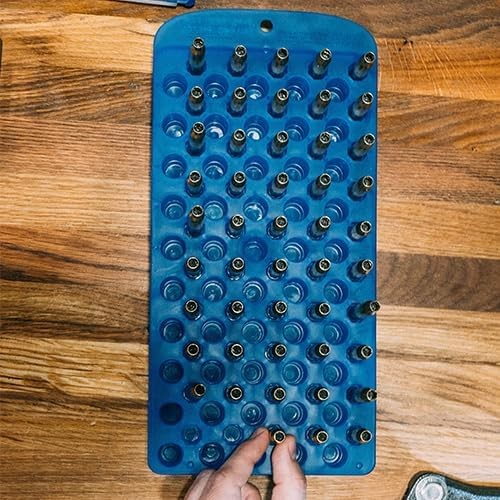 Universal Reloading Tray for Convenient 50 Round Brass One Size, blue