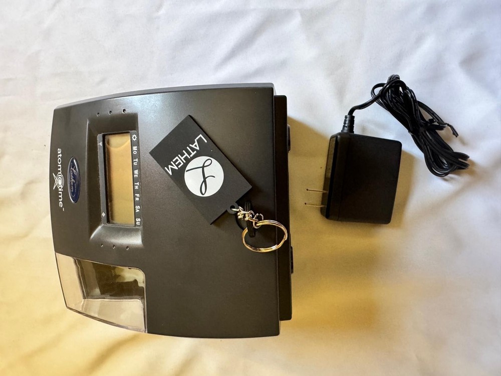 Lathem 1600E Atomic Time Traditional Punch Clock with Power Adapter & User Guide