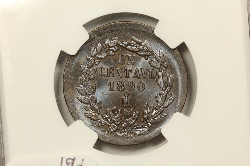 1890 Mexico 1 Centavo NGC MS65BN