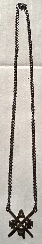 AGNOSTIC FRONT ULTRA RARE VINT 1990S AF CHISEL NECKLACE AND PENDANT NYHC W/CASE