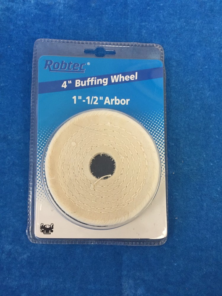 Robtec  4" Buffing Polishing Wheels with Two 1/2"ID Flanges.Qty: 1 pcs